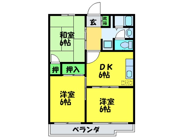 サンハイツ西井Ⅰの物件間取画像